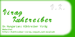 virag kuhtreiber business card